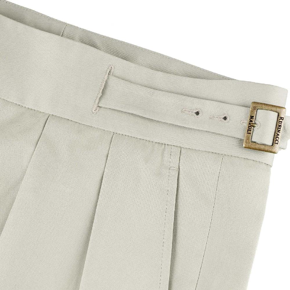 Rubinacci Vintage Archive Pantalone Manny In Cotone Ghiaccio