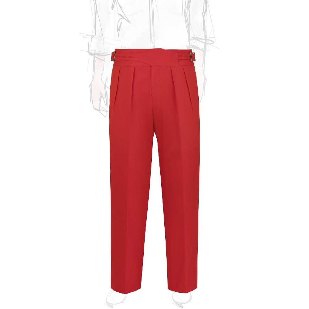 Rubinacci Vintage archive pantalone Manny in cotone rosso
