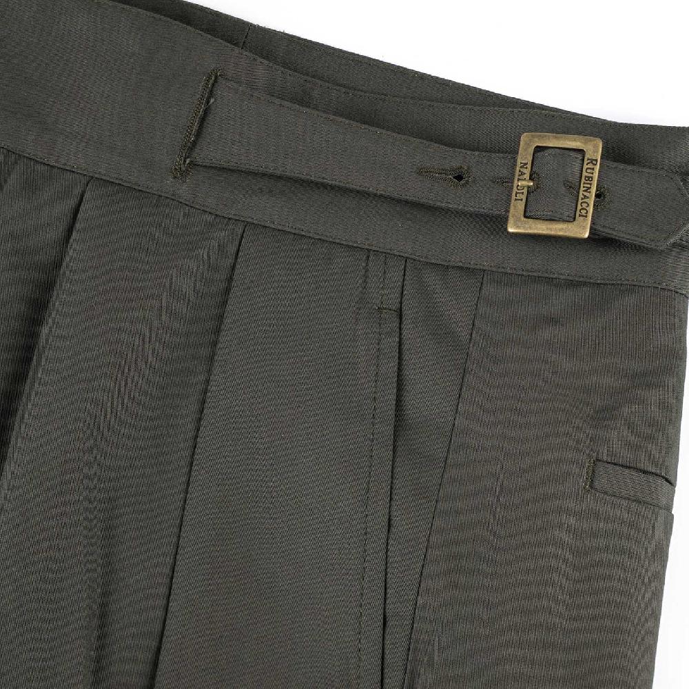 Rubinacci Vintage Archive Pantalone Manny In Cotone Verde