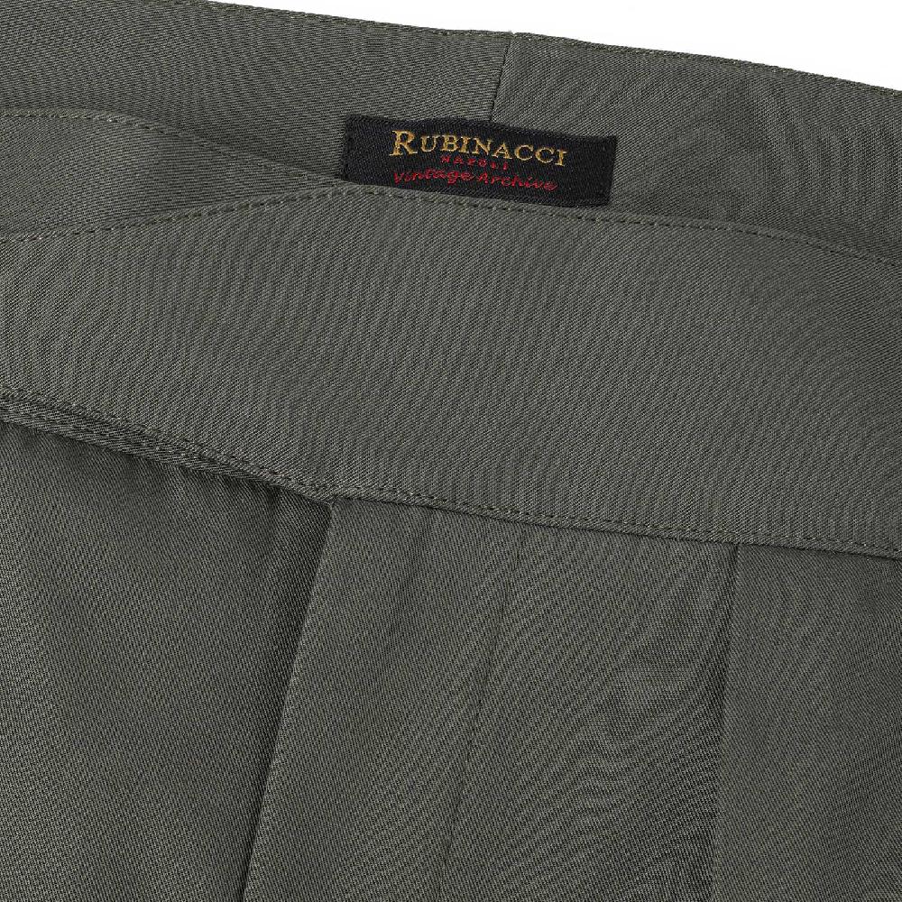 Rubinacci Vintage Archive Pantalone Manny In Cotone Verde