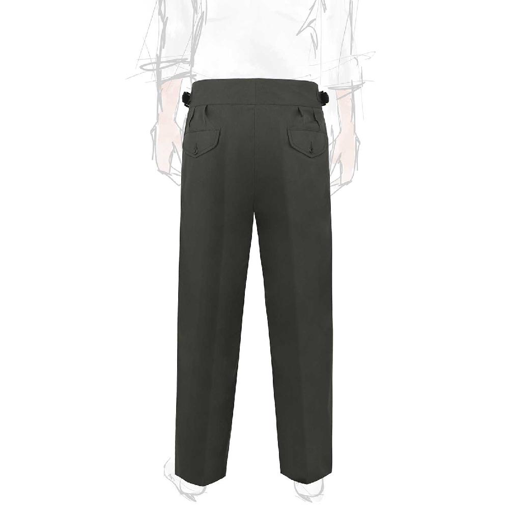 Rubinacci Vintage Archive Pantalone Manny In Cotone Verde Militare