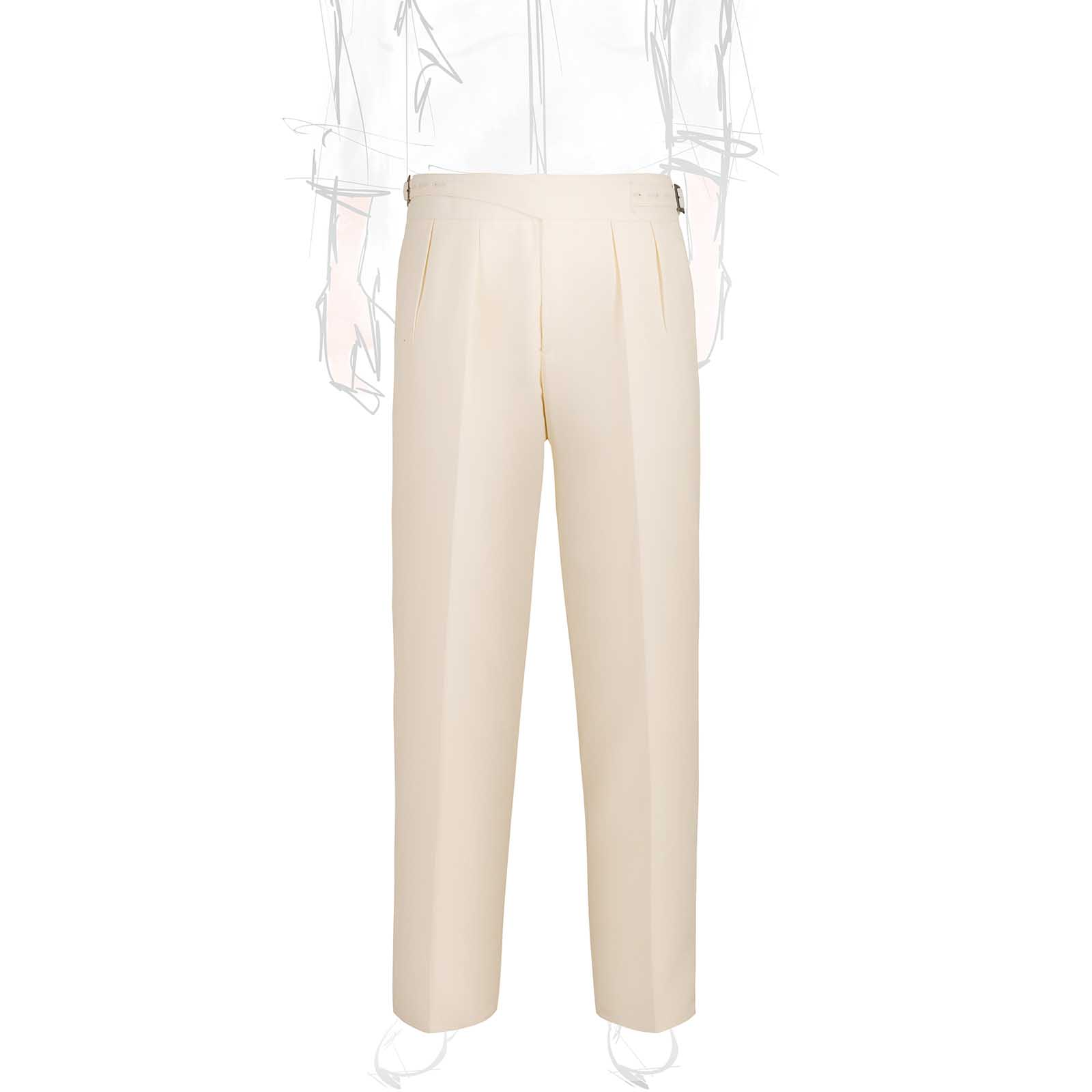 Rubinacci Vintage archive pantalone Manny in lana e cotone bianco Rubinacci Vintage archive pantalone Manny in lana e cotone bianco