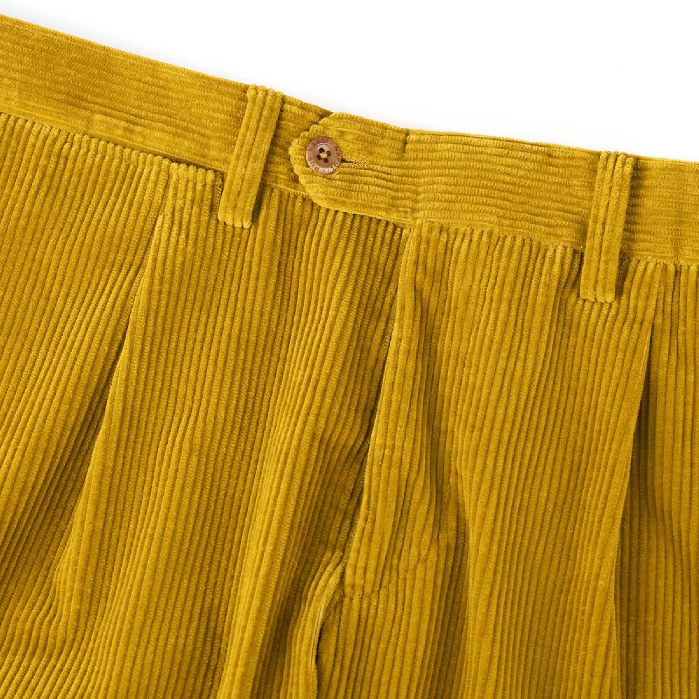 Rubinacci Vintage Archive Pantalone Velluto A Coste Con Pinces Ocra