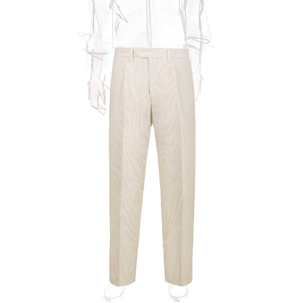 Rubinacci Vintage archive pantalone velluto a coste con pinces latte