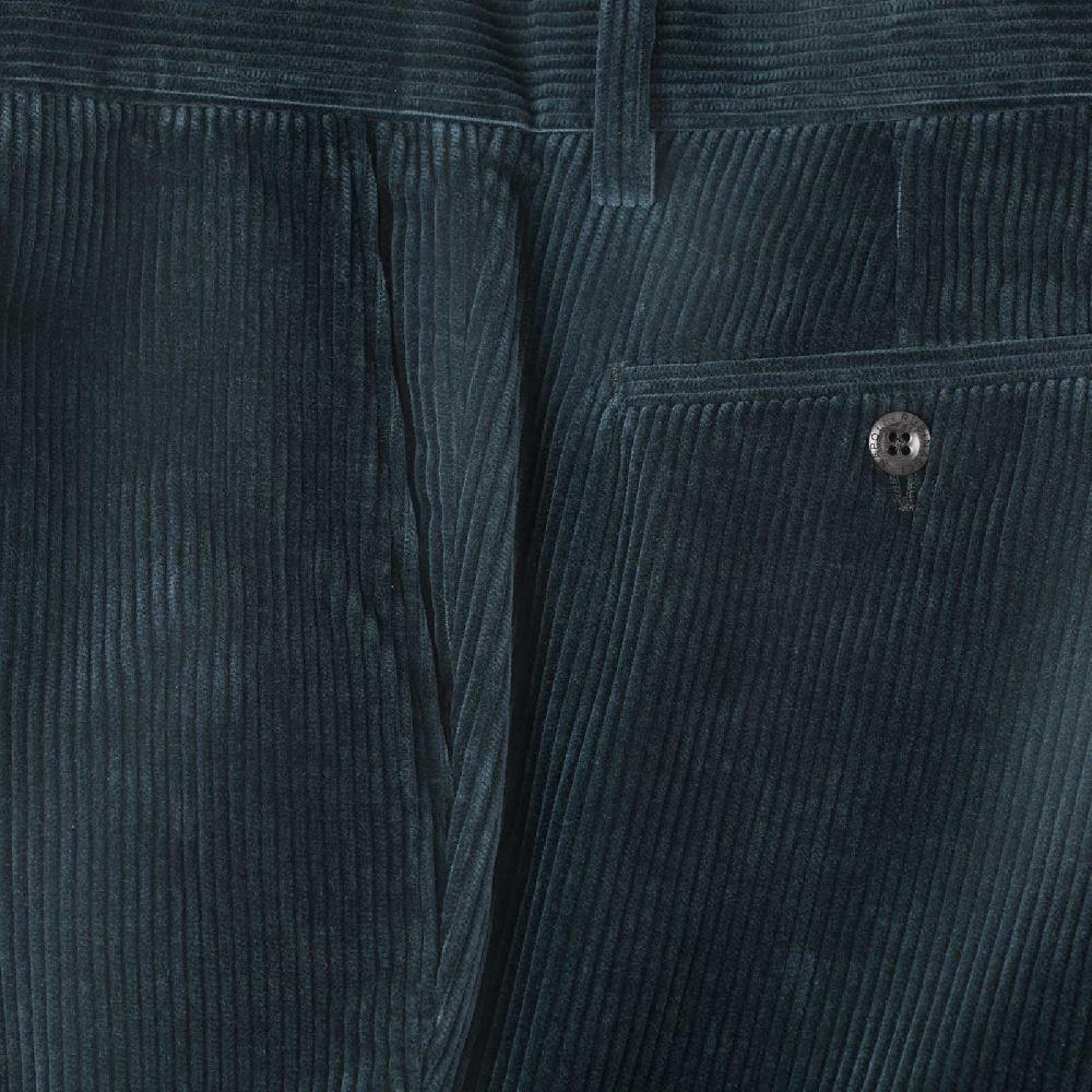 Rubinacci Vintage Archive Pantalone Velluto A Coste Con Pinces Ottanio