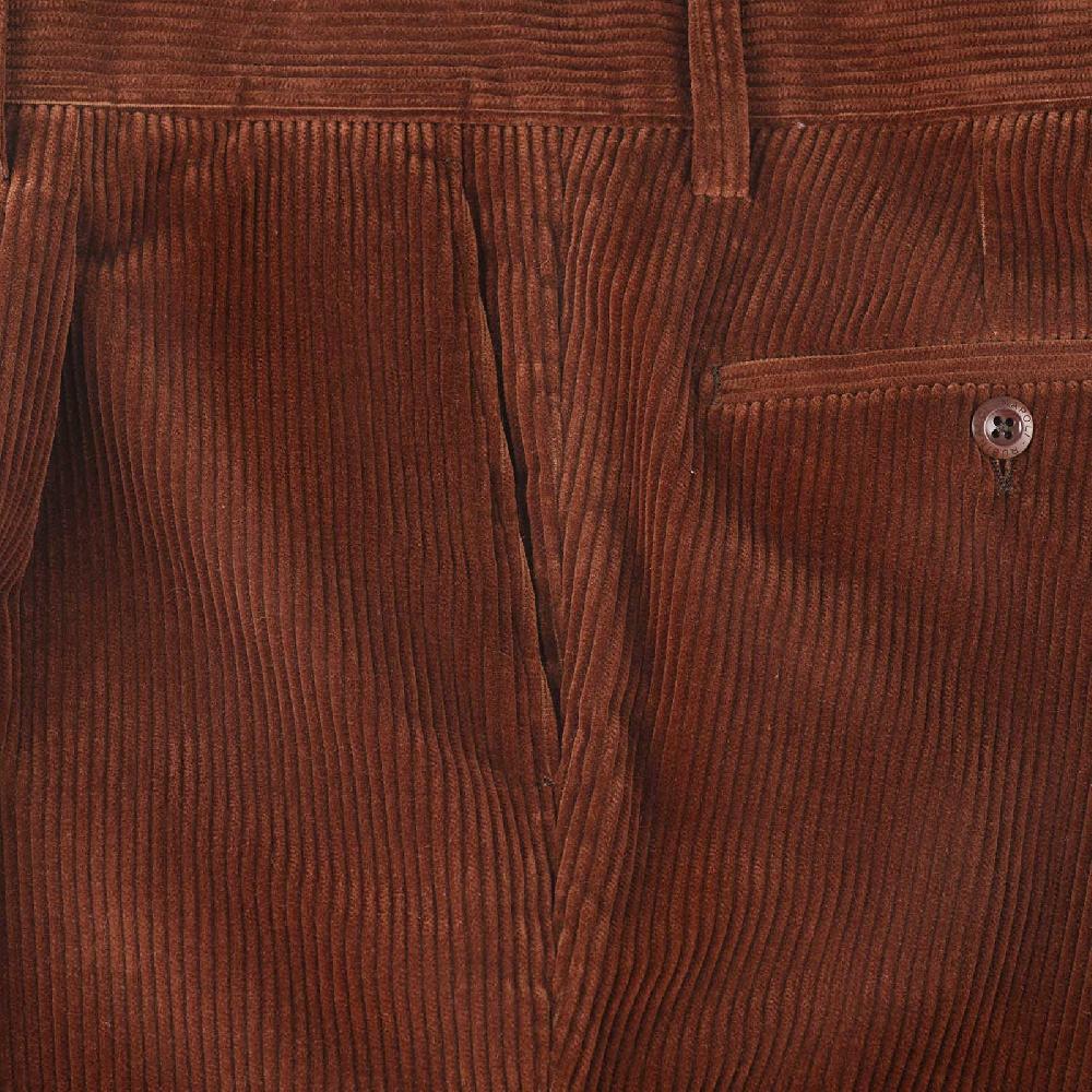 Rubinacci Vintage Archive Pantalone Velluto A Coste Con Pinces Marrone