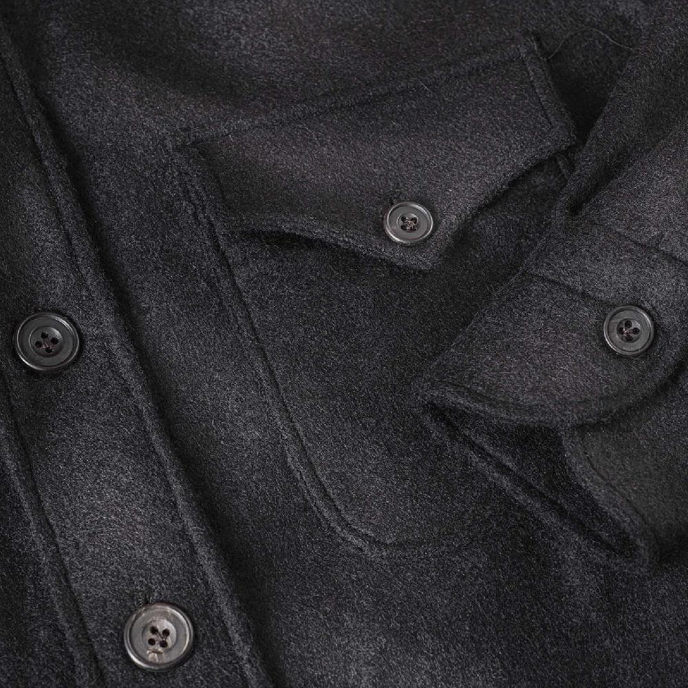 Rubinacci Vintage Archive Sahariana In Baby Alpaca Nero