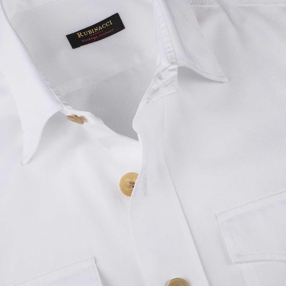 Rubinacci Vintage Archive Sahariana In Cotone Bianco