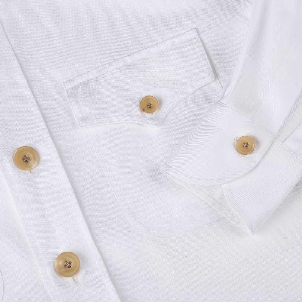 Rubinacci Vintage Archive Sahariana In Cotone Bianco