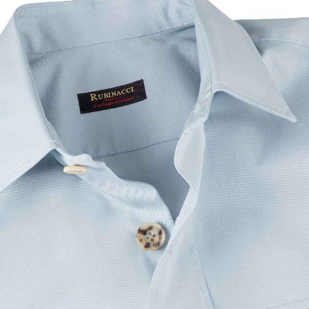 Rubinacci Vintage Archive Sahariana In Cotone Celeste