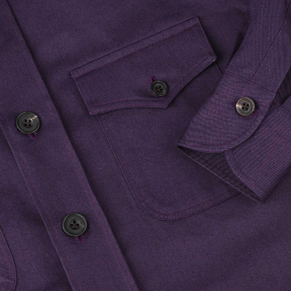 Rubinacci Vintage Archive Sahariana In Cotone Prugna