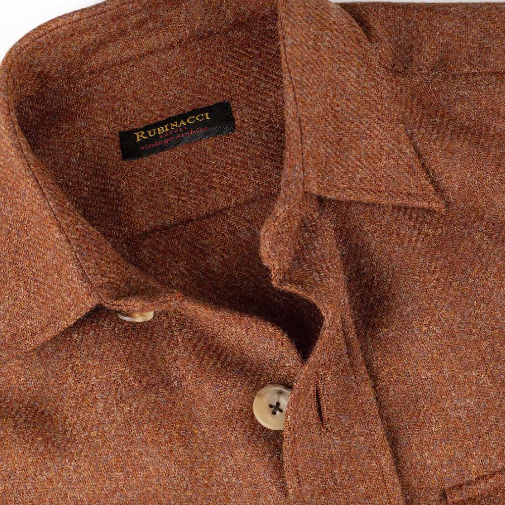 Rubinacci Vintage Archive Sahariana In Lana Ruggine