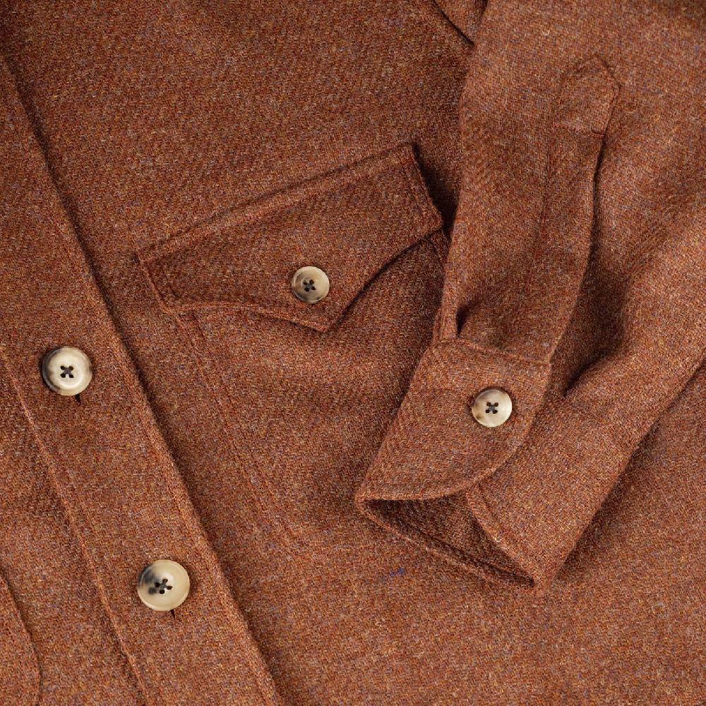 Rubinacci Vintage Archive Sahariana In Lana Ruggine