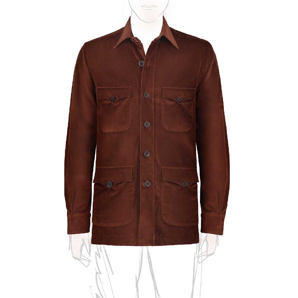 Rubinacci Vintage archive sahariana in velluto bruciato