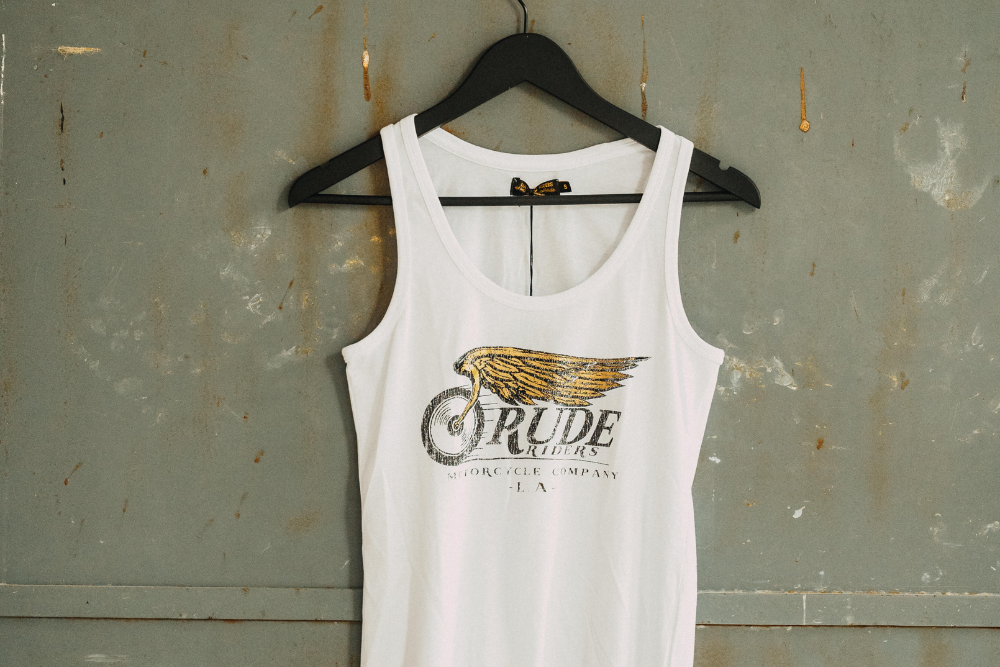 Rude Riders Canotta Donna Flying Wheel Bianca