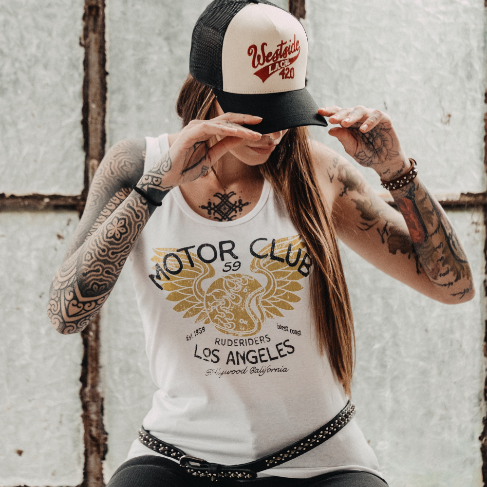 Rude Riders Canotta Donna Motor Brigade Bianca