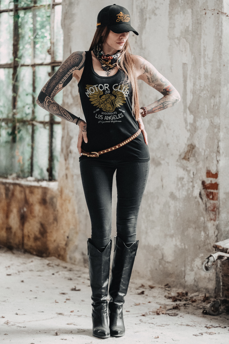 Rude Riders Canotta Donna Motor Brigade Nera