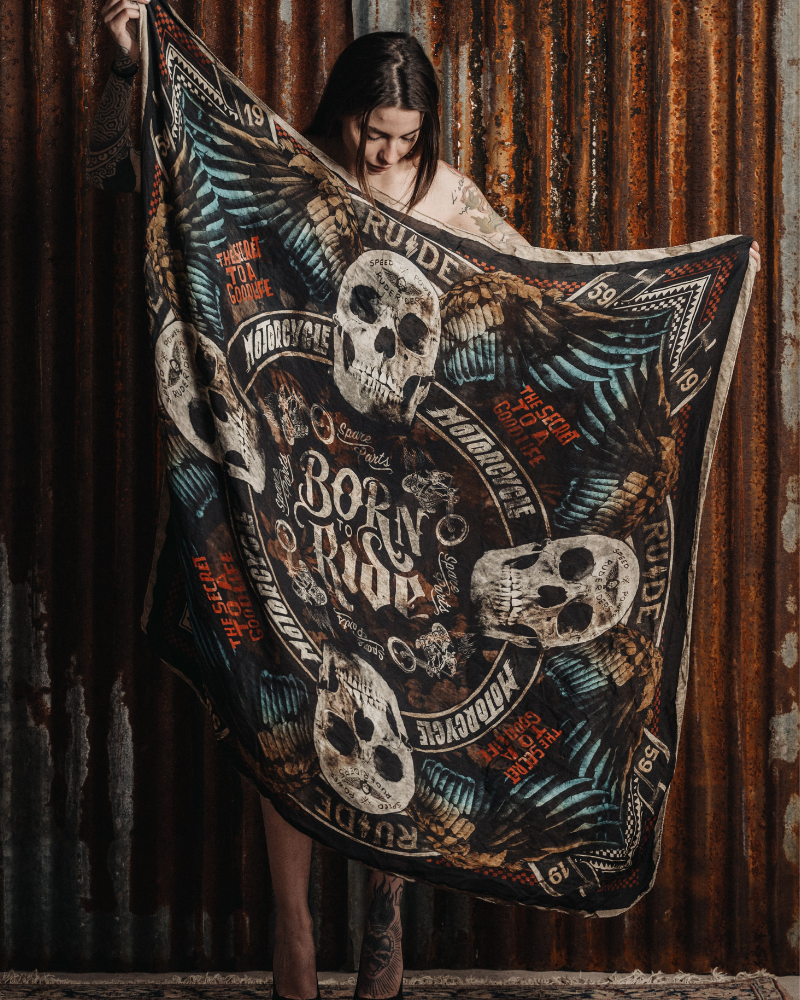 Rude Riders Foulard Flying Skull