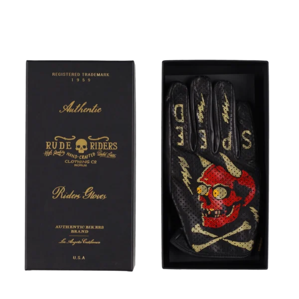 Rude Riders Guanti Moto In Pelle Speed Demon