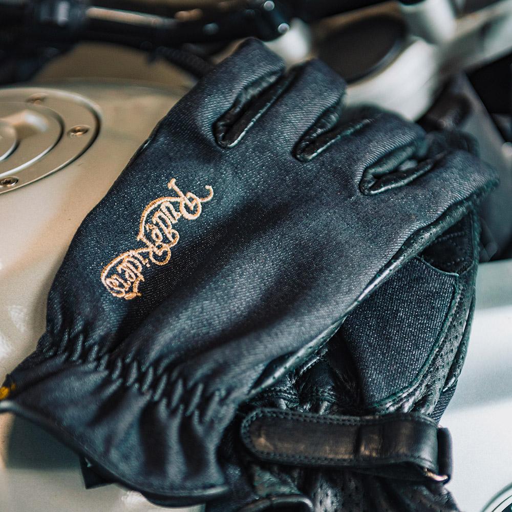 Rude Riders Guanti Moto Urban Denim Black