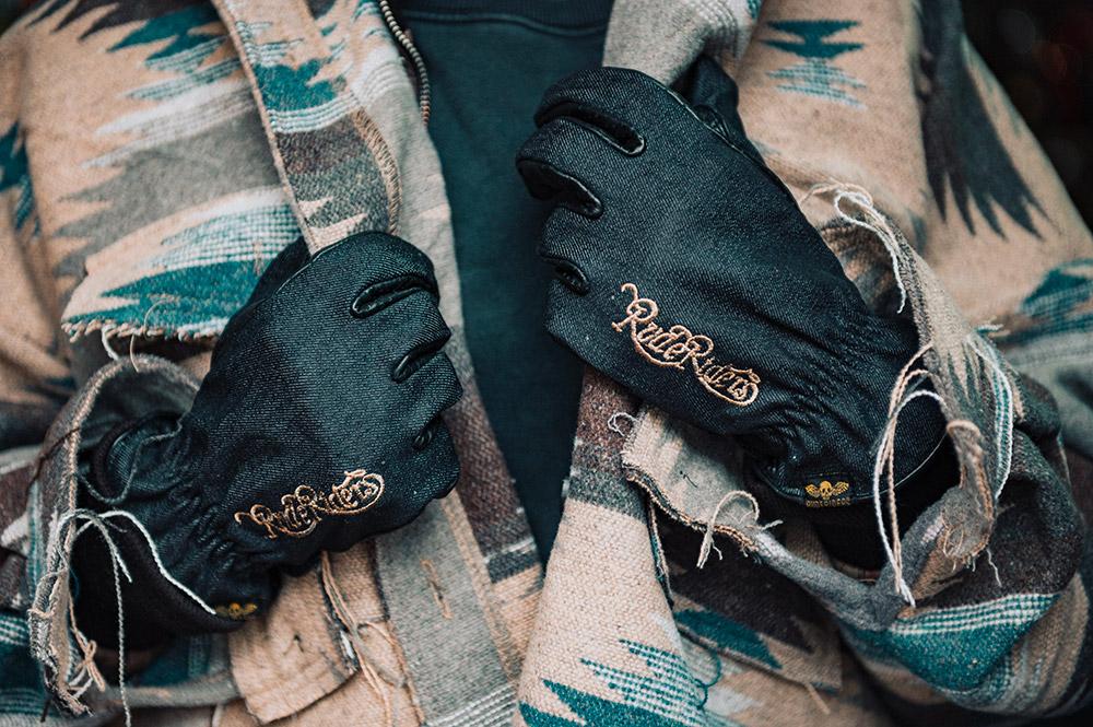 Rude Riders Guanti Moto Urban Denim Black