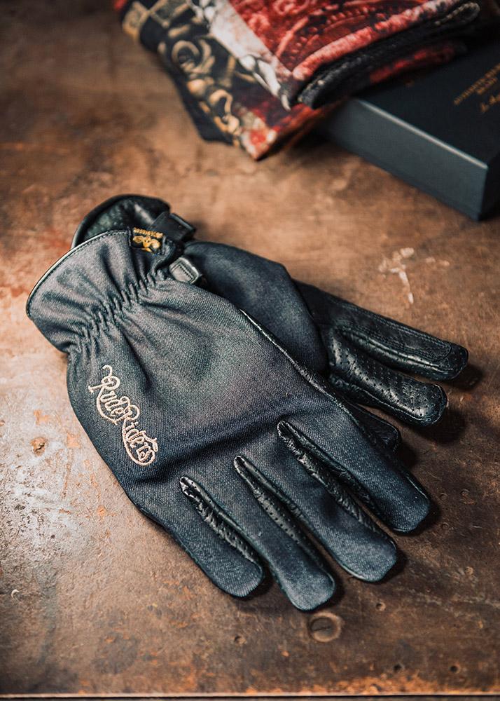 Rude Riders Guanti moto Urban Denim Black