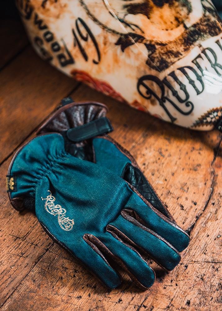 Rude Riders Guanti moto Urban Denim Blue