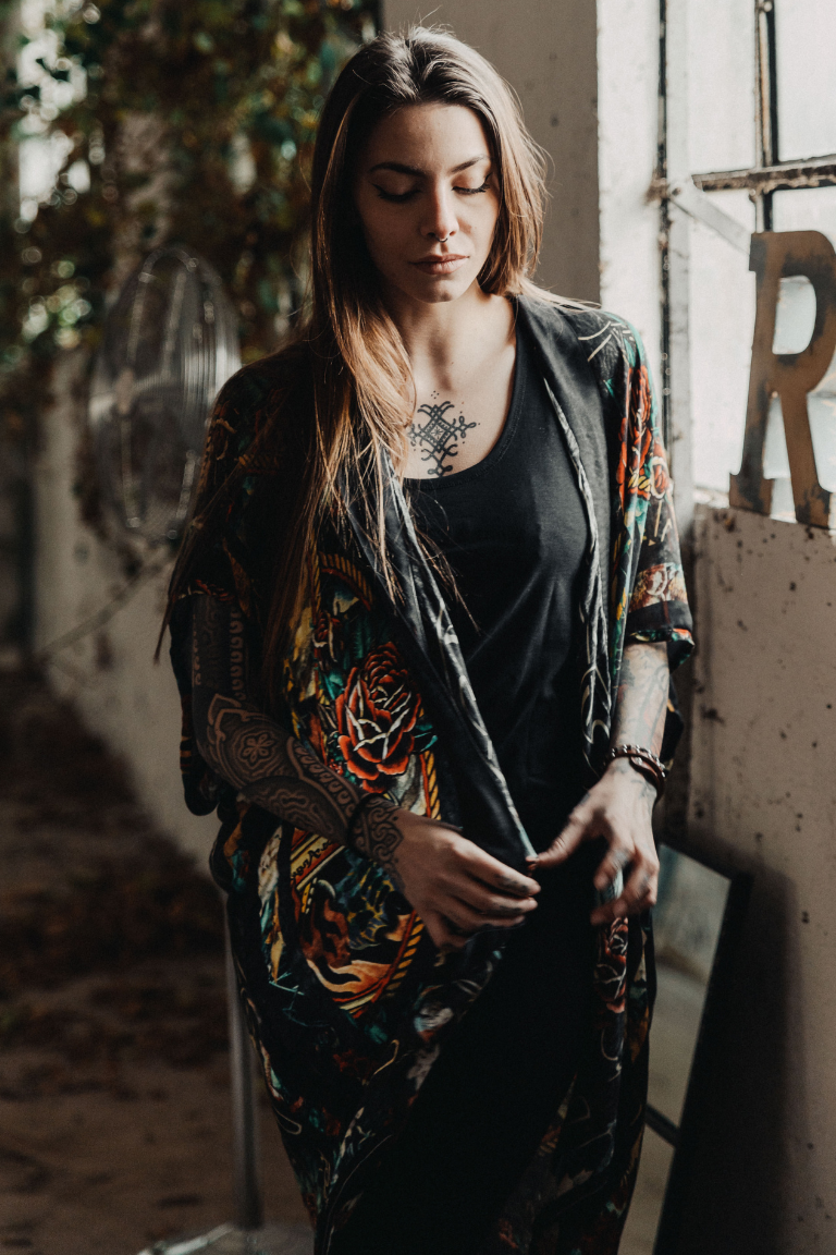 Rude Riders Kimono Skull&Butterfly