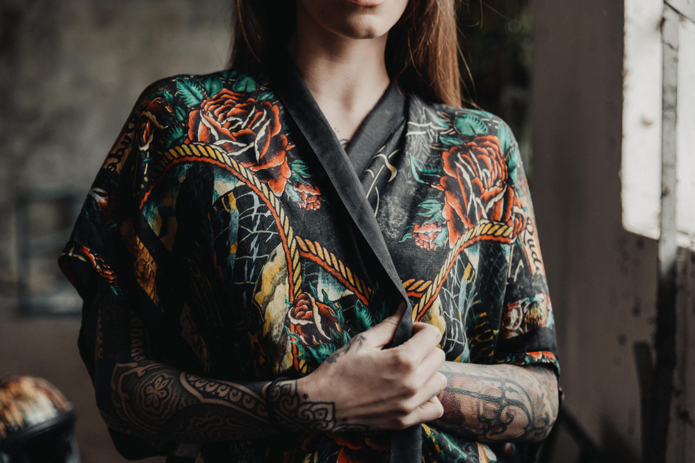 Rude Riders Kimono Skull&Butterfly