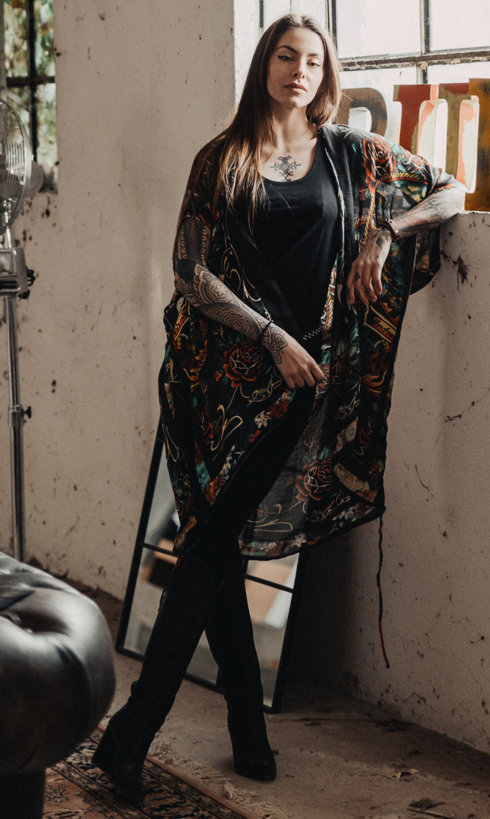 Rude Riders Kimono Skull&Butterfly