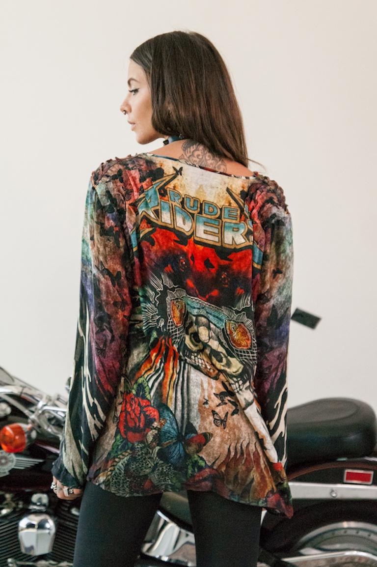 Rude Riders Shirt Donna Flying Indian