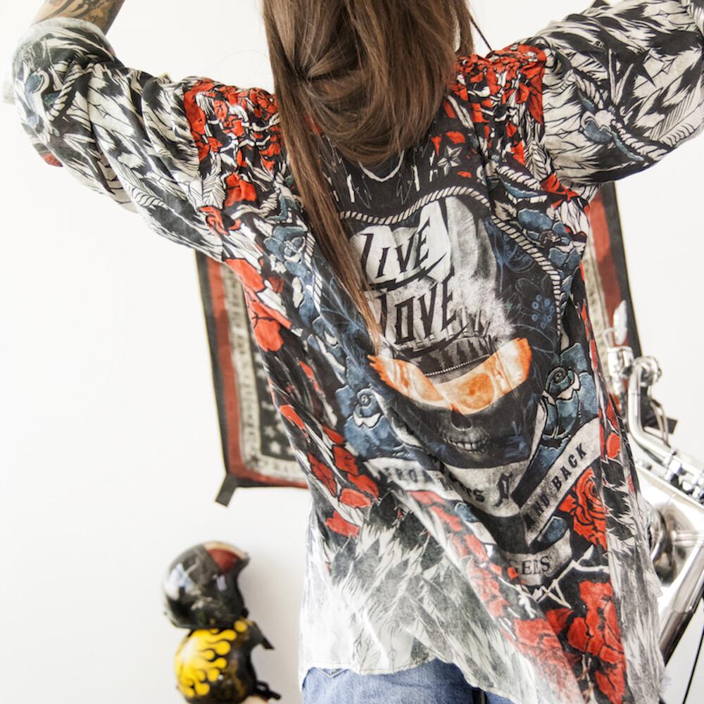 Rude Riders Shirt Donna Roses