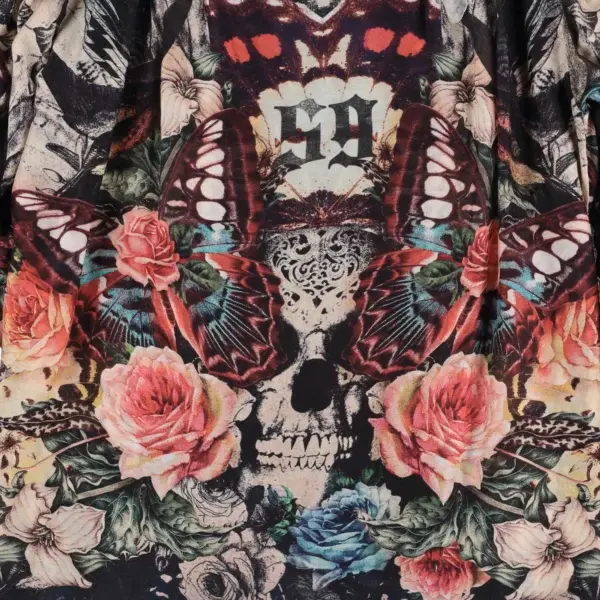 Rude Riders Shirt Donna Skull & Roses