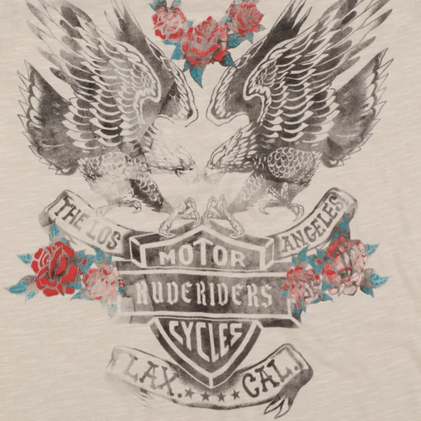 Rude Riders T-Shirt Donna Eagle & Roses Limited Ed