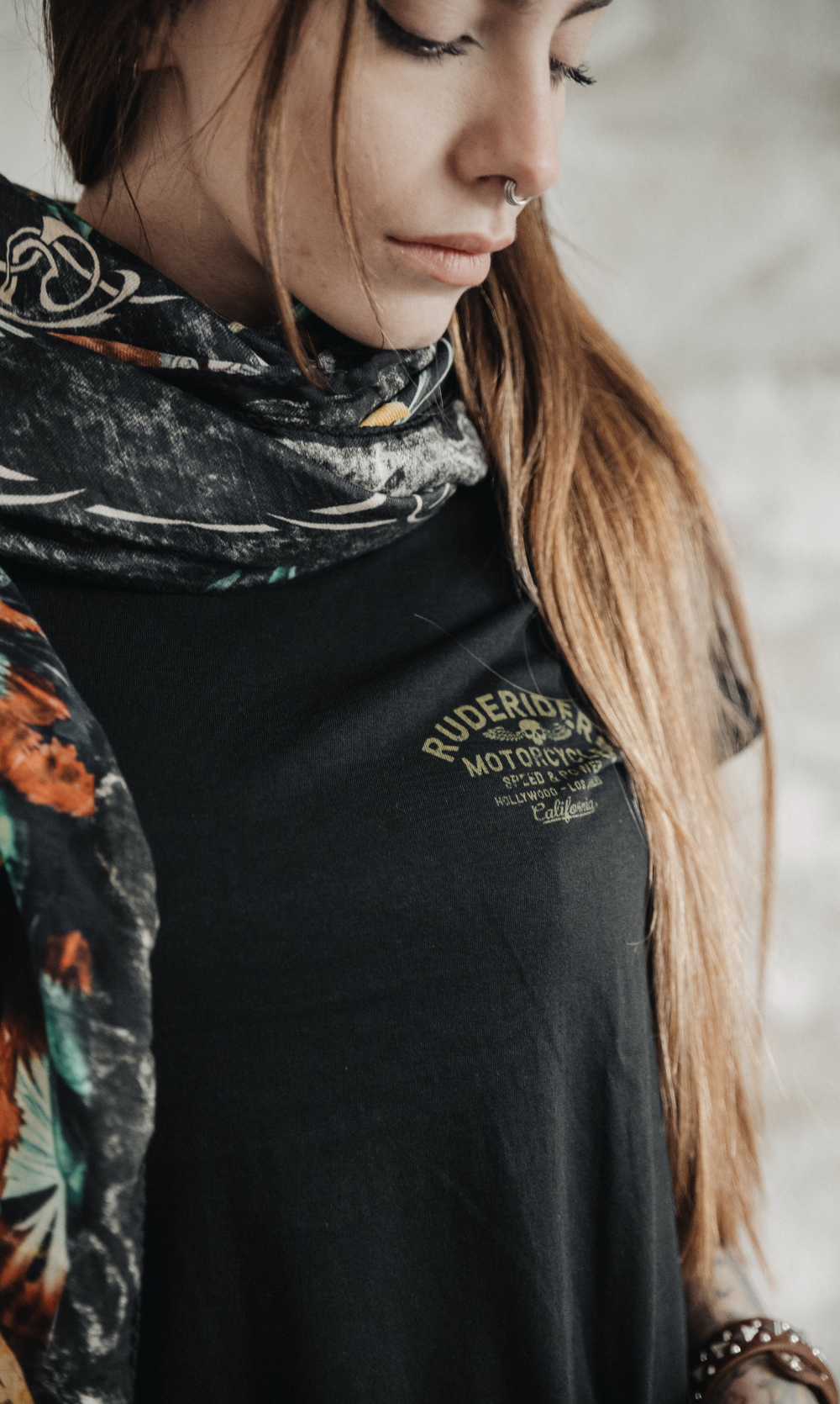 Rude Riders T-Shirt Donna Rude Riders Nera