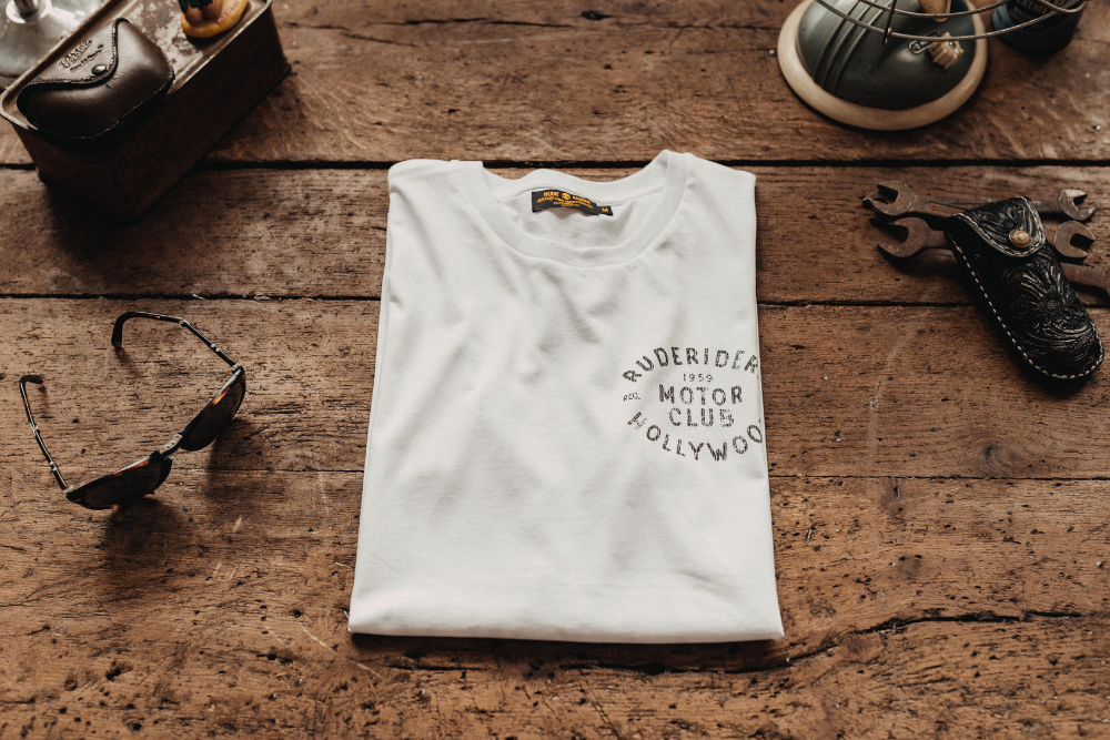 Rude Riders T-Shirt Uomo Motor Club Bianca