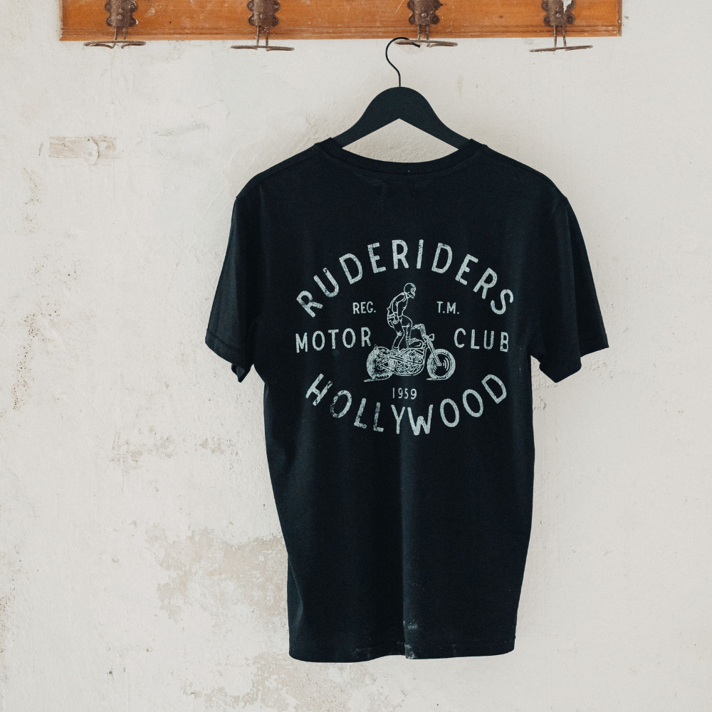 Rude Riders T-Shirt Uomo Motor Club Nera