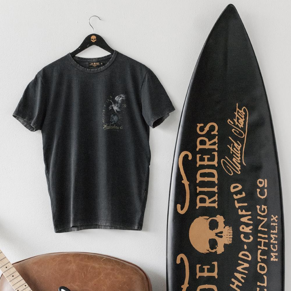 Rude Riders T-Shirt Uomo Skull & Eagle