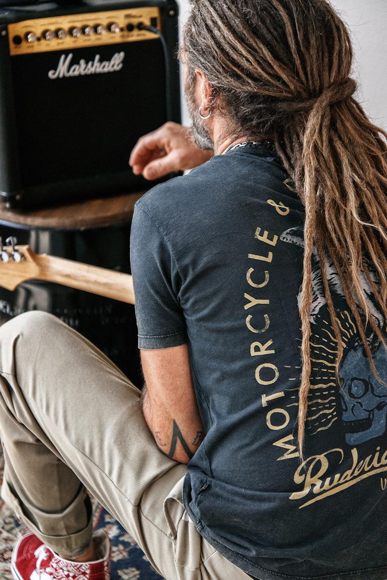 Rude Riders T-Shirt Uomo Skull & Eagle