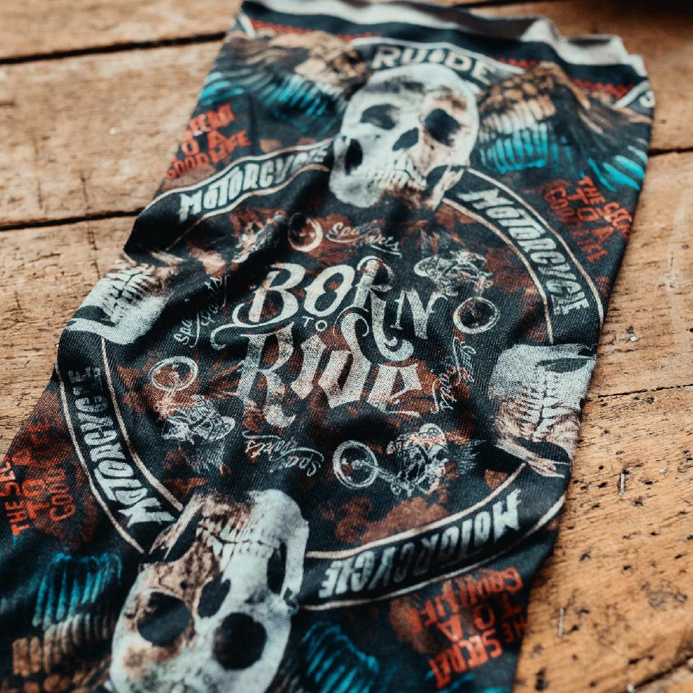 Rude Riders Tube Flying Skull