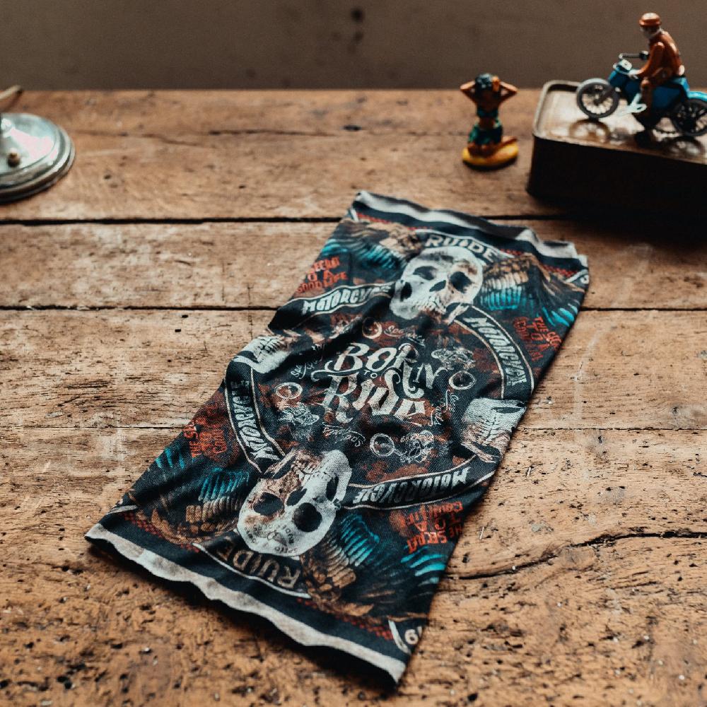 Rude Riders Tube Flying Skull