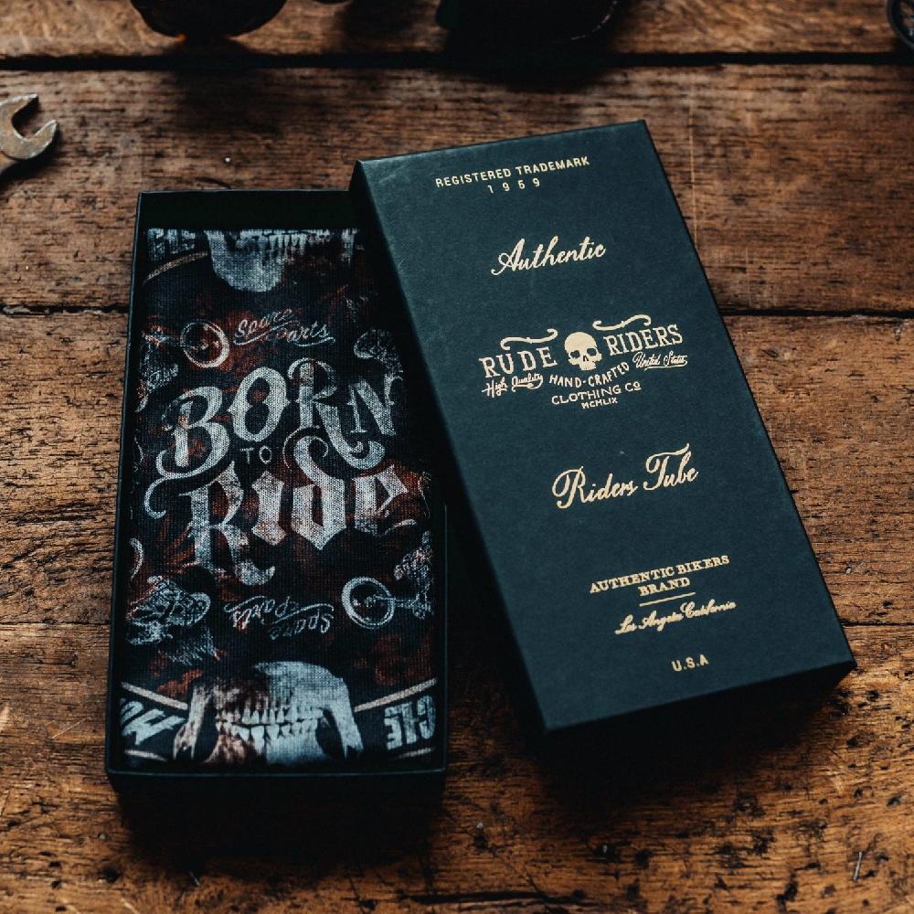 Rude Riders Tube Flying Skull