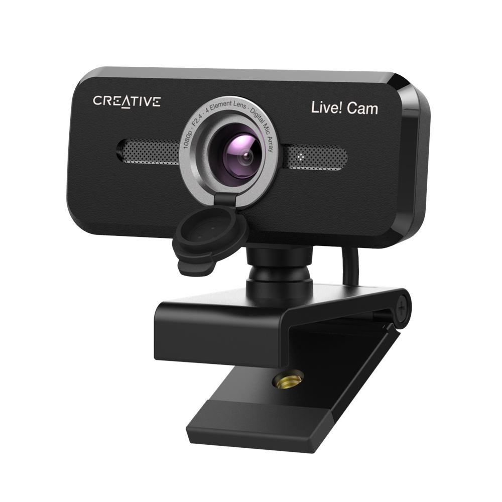 Creative Live Cam Sync 1080p V2 Webcam full HD con disattivazione automatica del microfono e cancellazione del rumore per le videochiamate