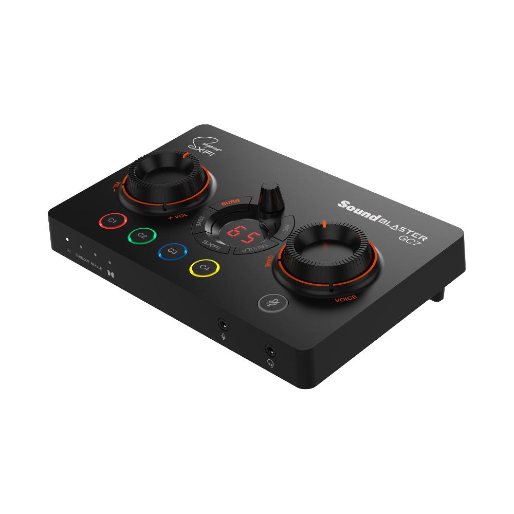 Creative Sound Blaster GC7 DAC E Amplificatore USB Per Streaming Di Gioco Con Pulsanti Programmabili E Super X-Fi