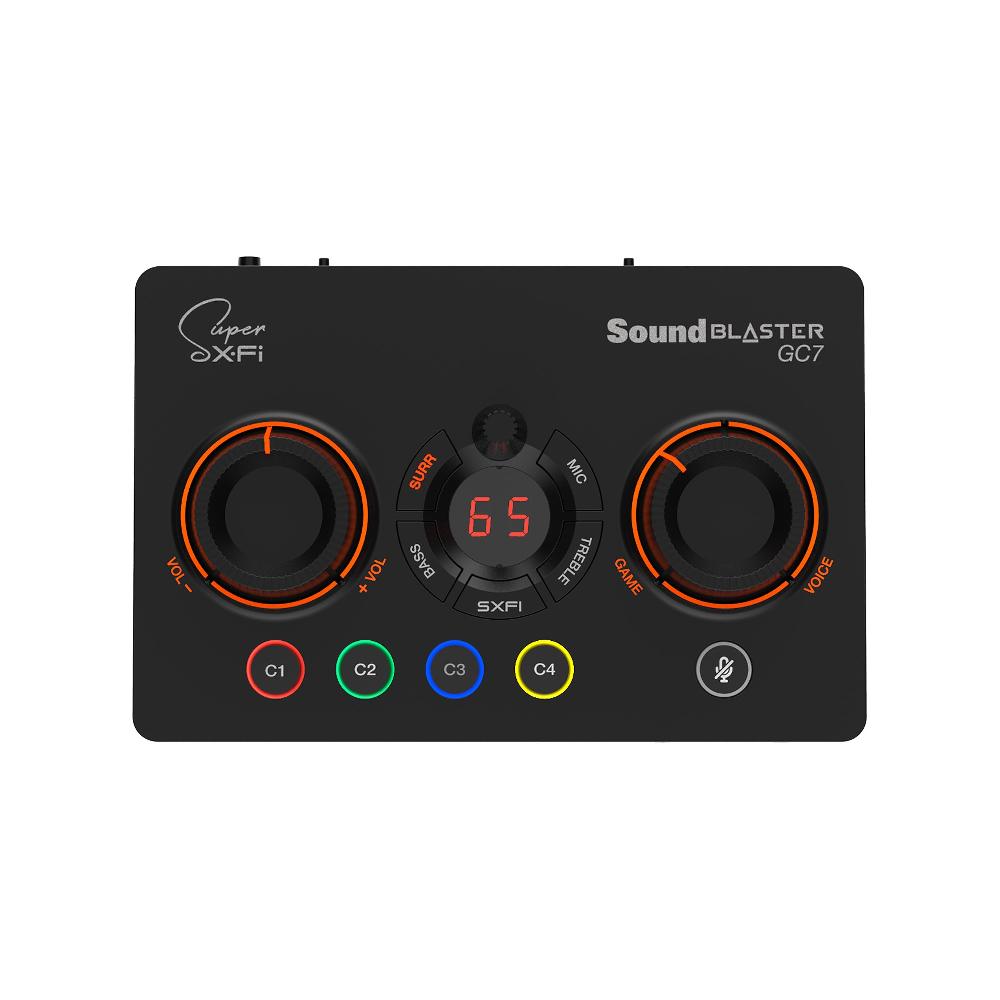 Creative Sound Blaster GC7 DAC E Amplificatore USB Per Streaming Di Gioco Con Pulsanti Programmabili E Super X-Fi