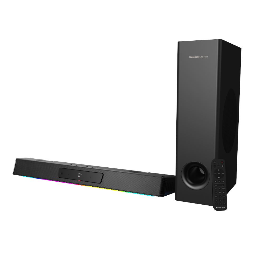 Creative Sound Blaster Katana V2X Soundbar da gaming multicanale tri-amplificata Super X-Fi con subwoofer compatto