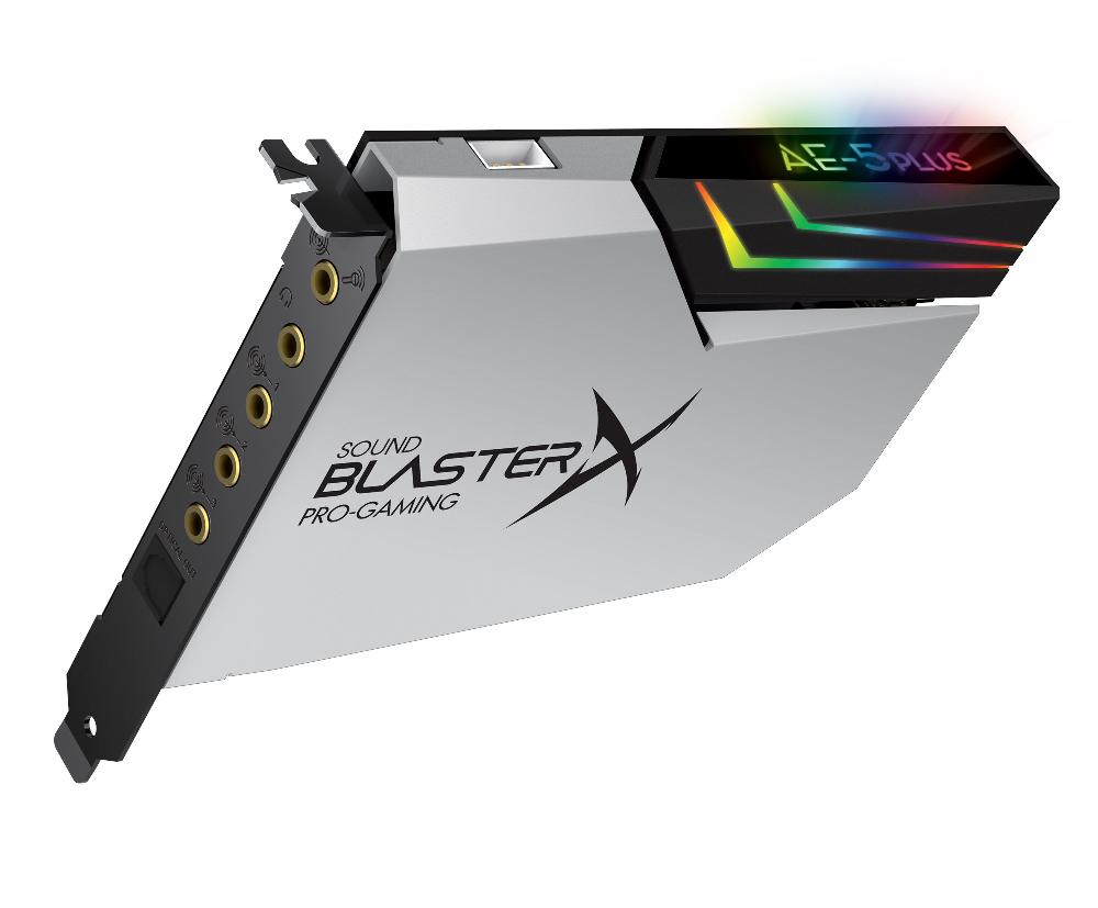 Creative Sound BlasterX AE-5 Plus Pure Edition Scheda Audio E DAC Da Gaming PCI-e Ad Alta Risoluzione Con Illuminazione RGB Codifiche Dolby Digital Live E DTS