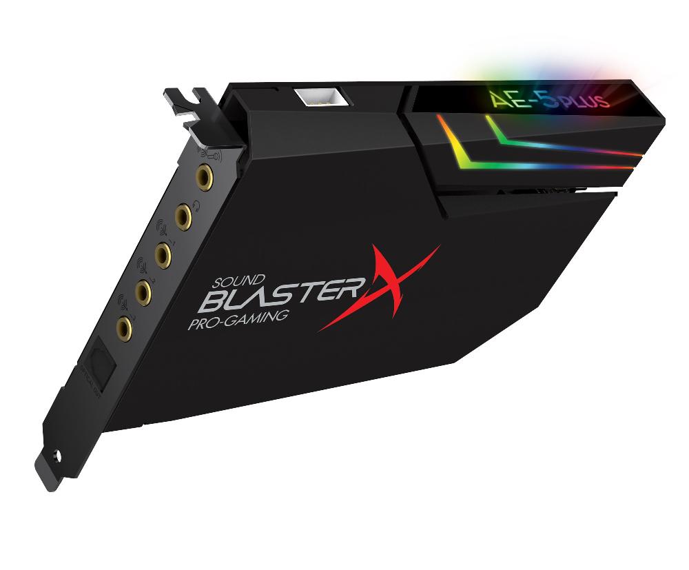Creative Sound BlasterX AE-5 Plus Scheda Audio E DAC Da Gaming PCI-e Ad Alta Risoluzione Con Illuminazione RGB Codifiche Dolby Digital Live E DTS