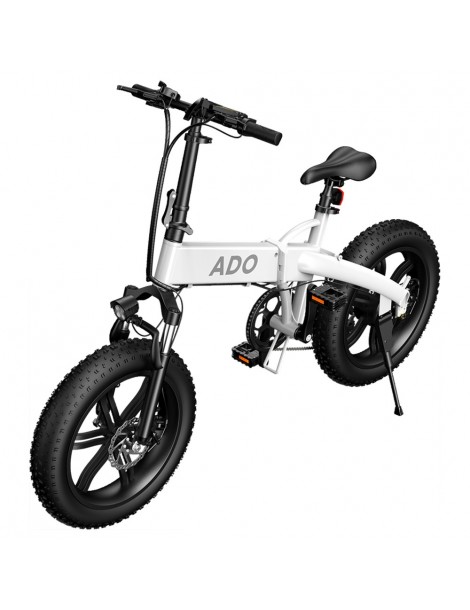 ADO A20F+ Bici Elettrica Pieghevole 250W Motore Mozzo Senza Spazzole Batteria 36V 10.4Ah - Bianco