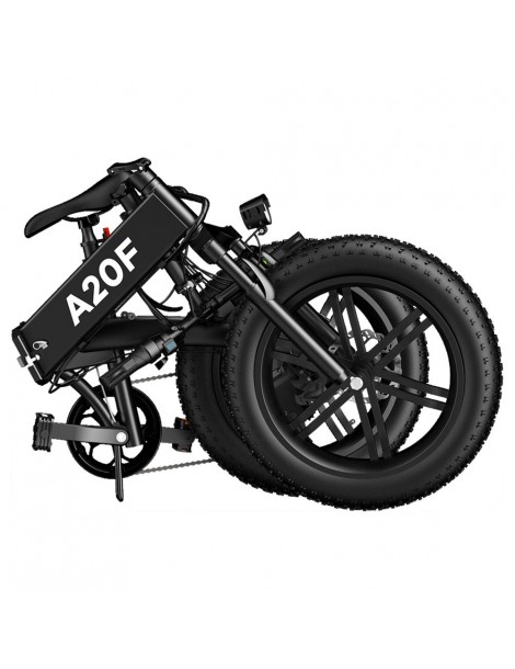 ADO A20F+ Bici Elettrica Pieghevole 250W Motore Mozzo Senza Spazzole Batteria 36V 10.4Ah - Nero